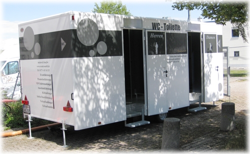 moderne Toilettenwagen, Klowagen, günstig, Eifel mieten in Nettersheim – 7,5x2,5x3m