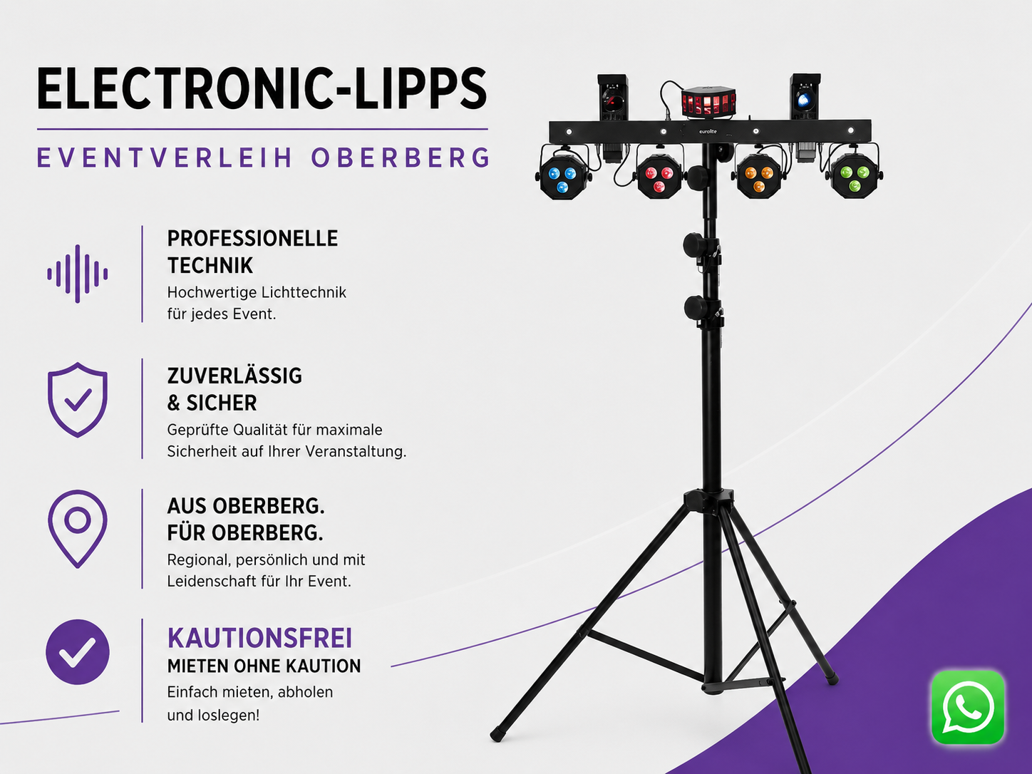 Partylicht /Discolicht Eurolite LED KLS Scan mieten in Gummersbach – Komplettsysteme