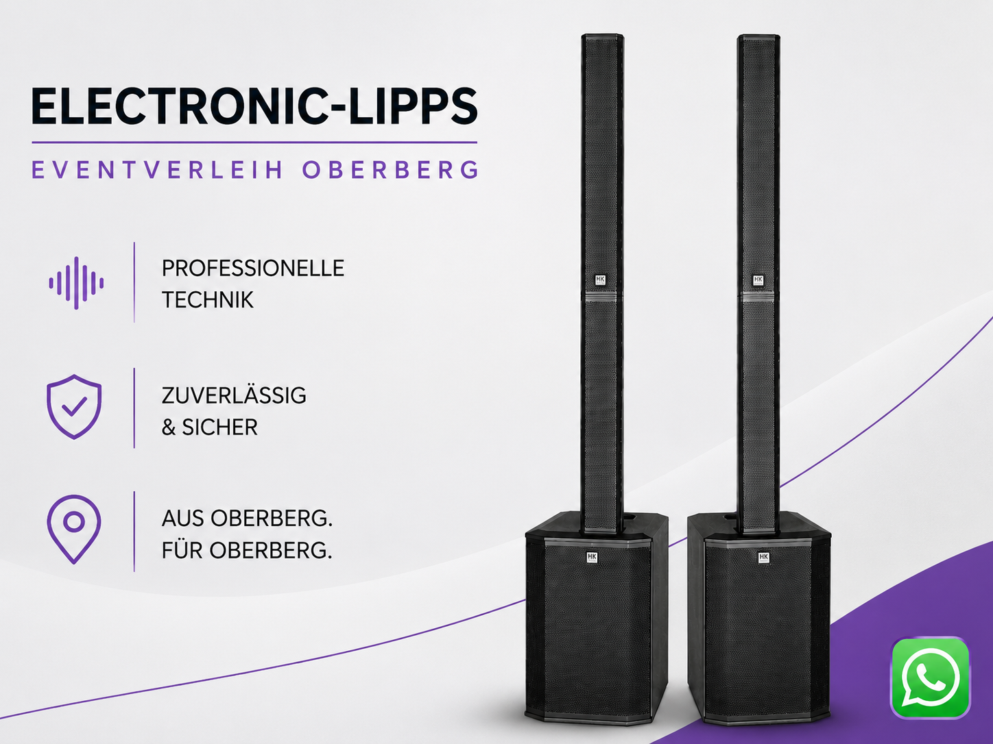 HK Audio POLAR 12 MK2 PA mieten in Gummersbach – Bis zu 300 Gäste