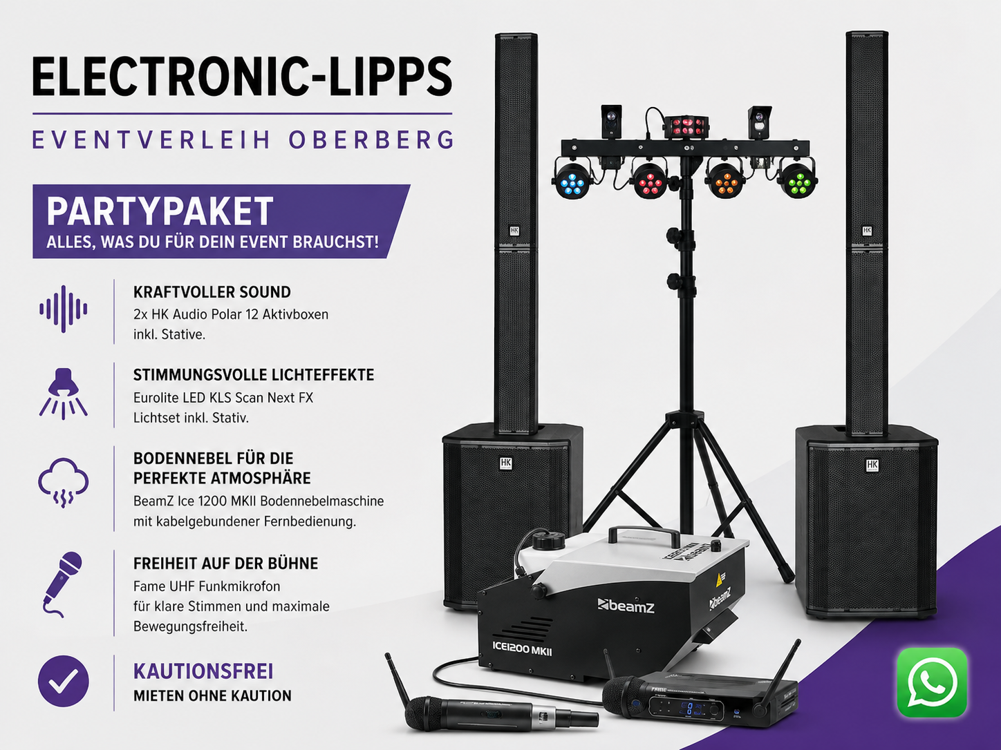 Partypaket mieten – HK Audio PA mieten in Gummersbach