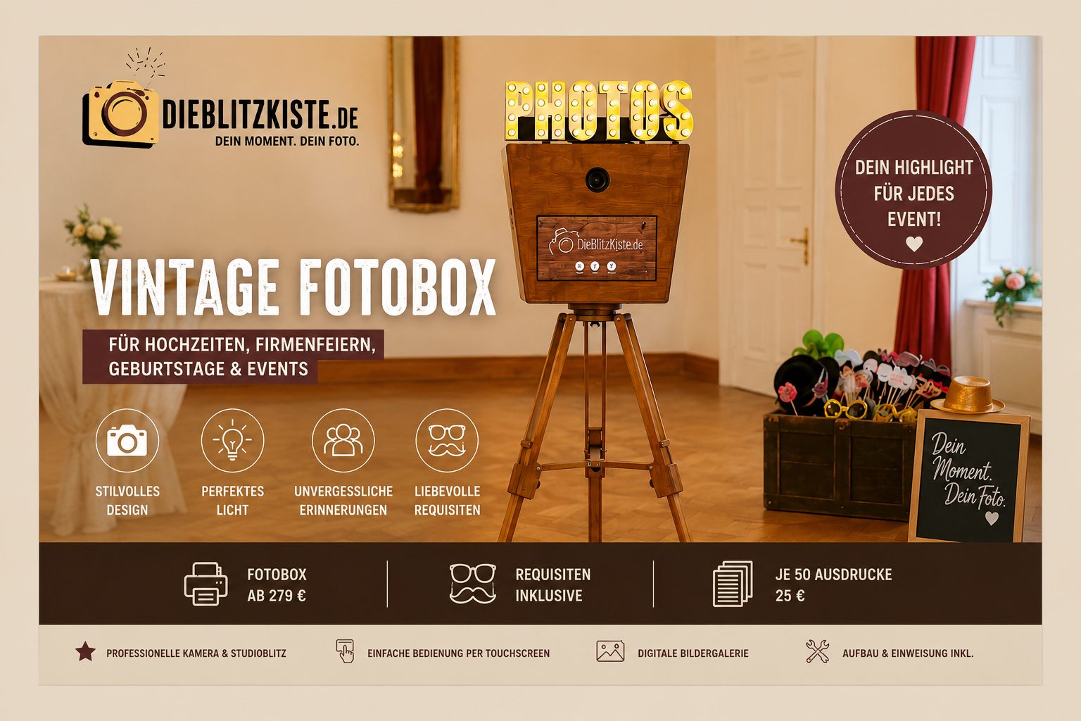 Vintage Fotobox mieten (ab € 279) mieten in Dresden