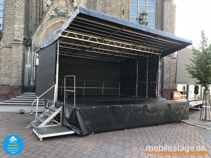 Mobile Bühne 43 m² mieten – Trailerbühne 6 mieten in Wachtendonk – 680x630x440 – 3