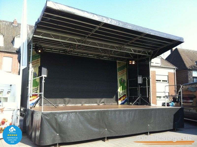 Mobile Bühne 30 m² mieten – Trailerbühne 6 mieten in Wachtendonk – 680x440x440