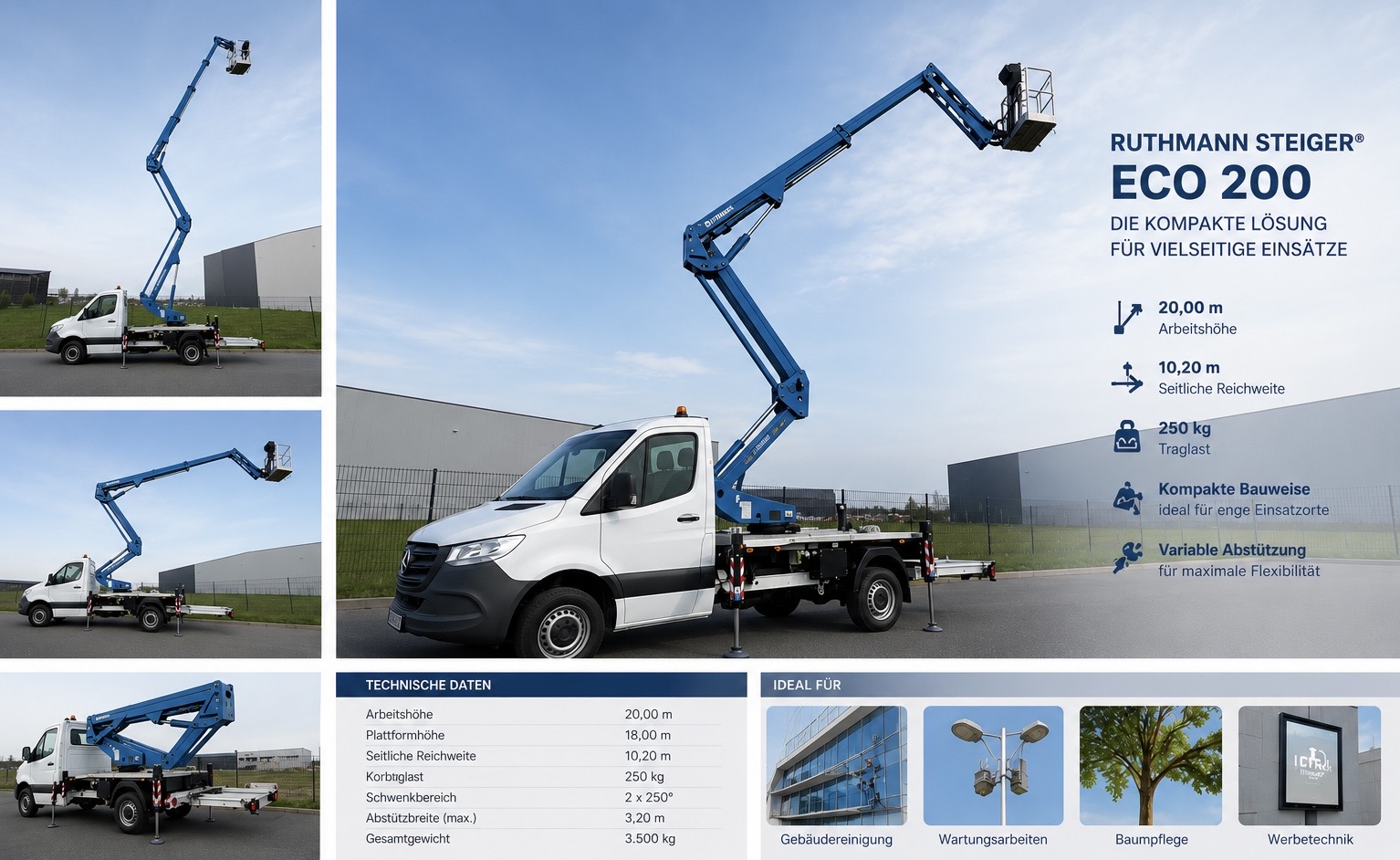 20m LKW Arbeitsbühne Hubsteiger Hubarbeitsbühne Lift mieten in Berlin