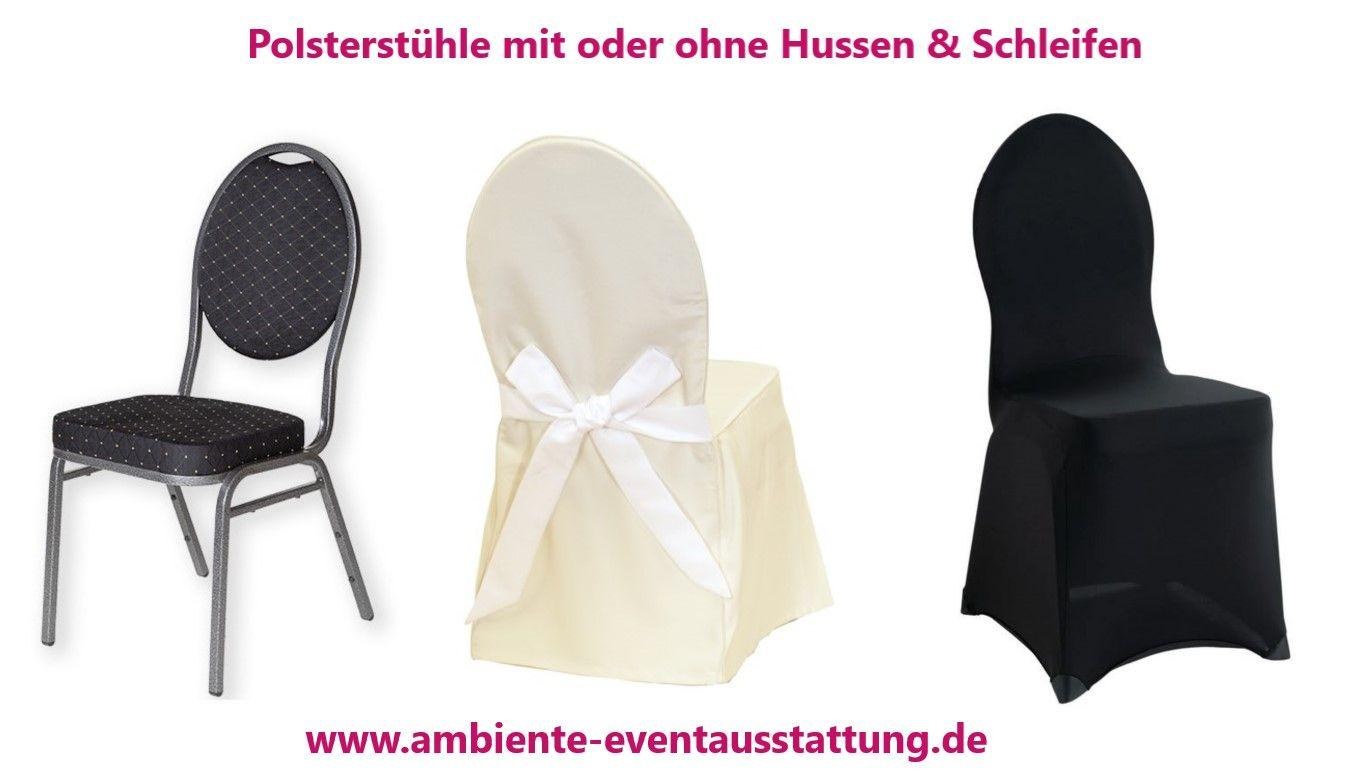Hochzeitsstuhl, Polsterstuhl, Eventstuhl in weiß oder schwarz mieten in Mannheim