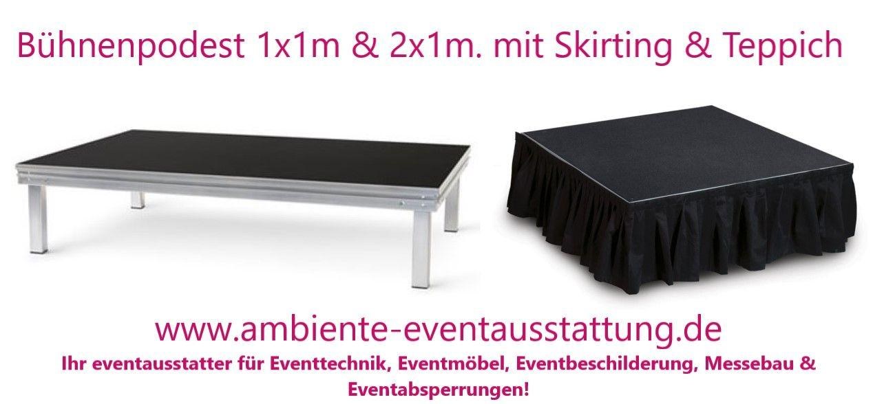 Bühne, Podestbühne, Indoor Bühnenelemt rund oder gerade von 2- 20qm mieten in Mannheim