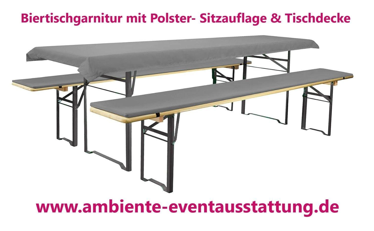 Biertischgarnitur, Festzeltgarnitur -auf Wunsch mit Hussen oder Polste mieten in Mannheim – 3
