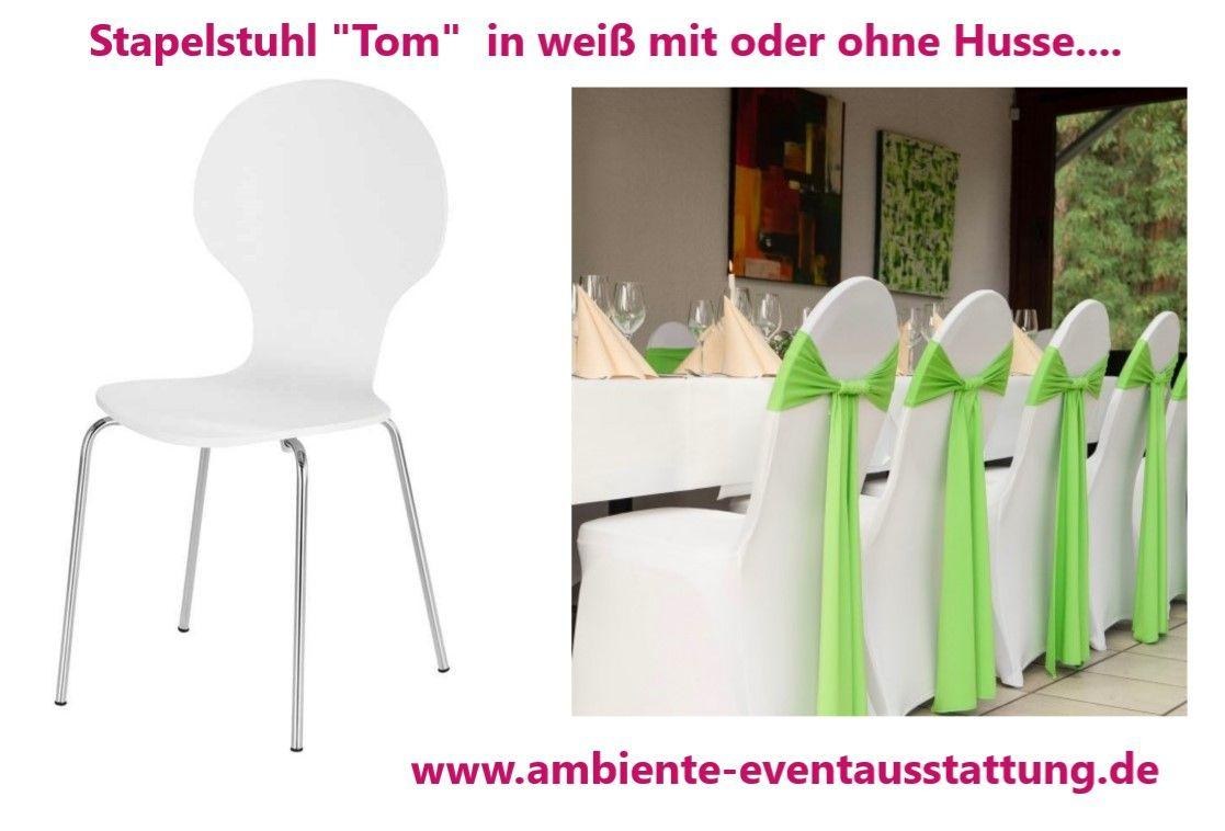 Hochzeitsstuhl, Polsterstuhl, Eventstuhl in weiß oder schwarz mieten in Mannheim – 2