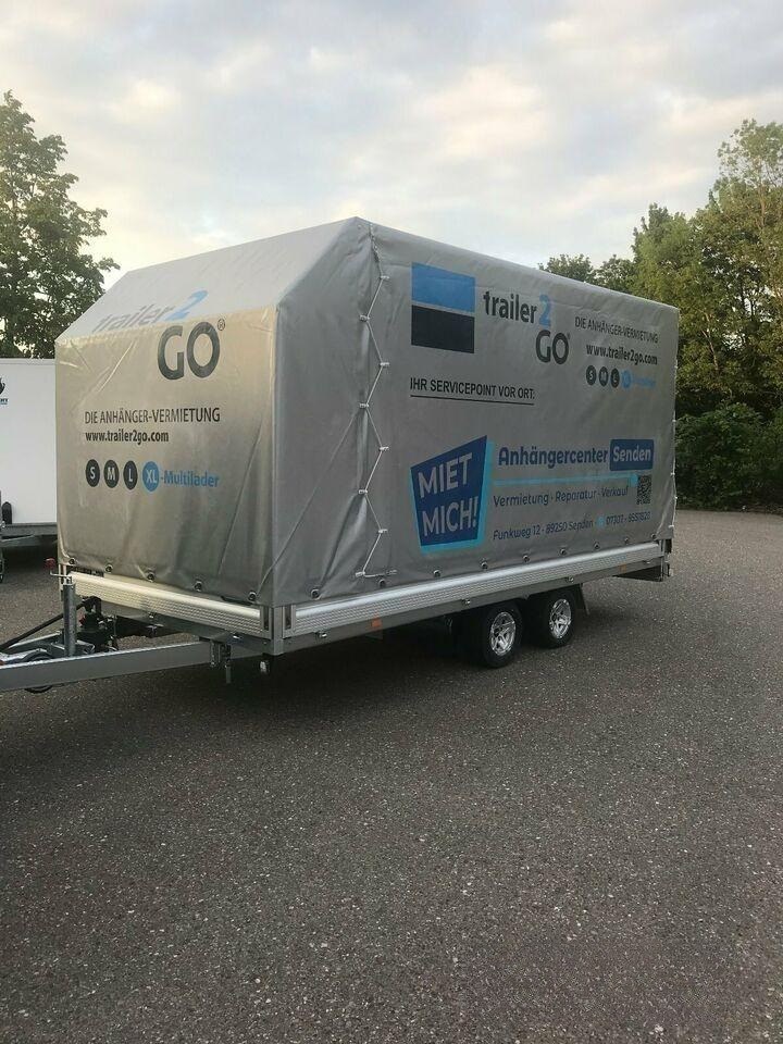 Autotransporter mit Plane, kippbar,mit Heckkrampe mieten in Senden