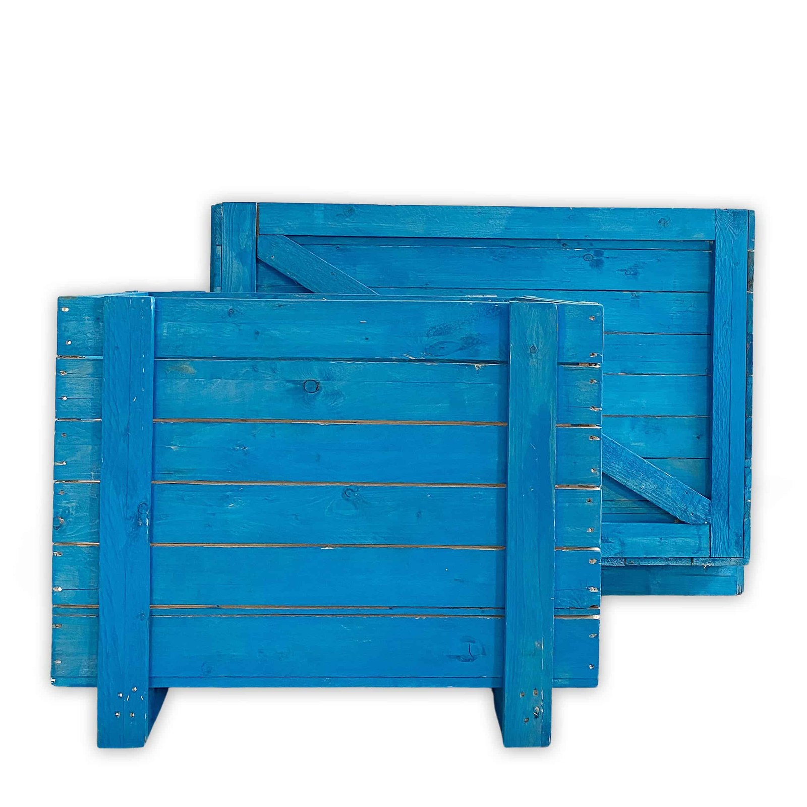 Holzkisten Blau mieten in Berlin bei unserem Team – 3