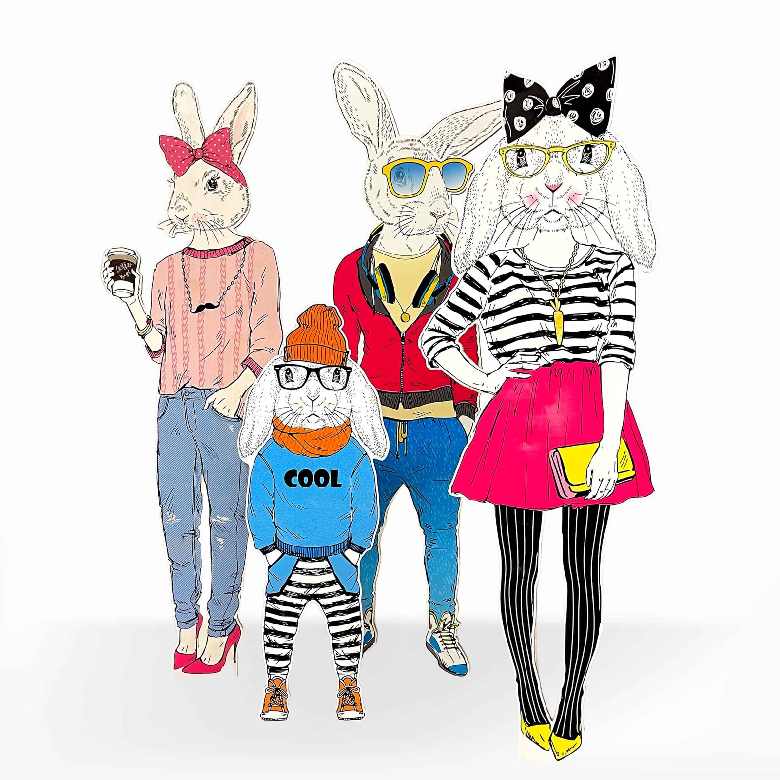 Hipster Holzaufsteller Hase mieten in Berlin – Mietartikel