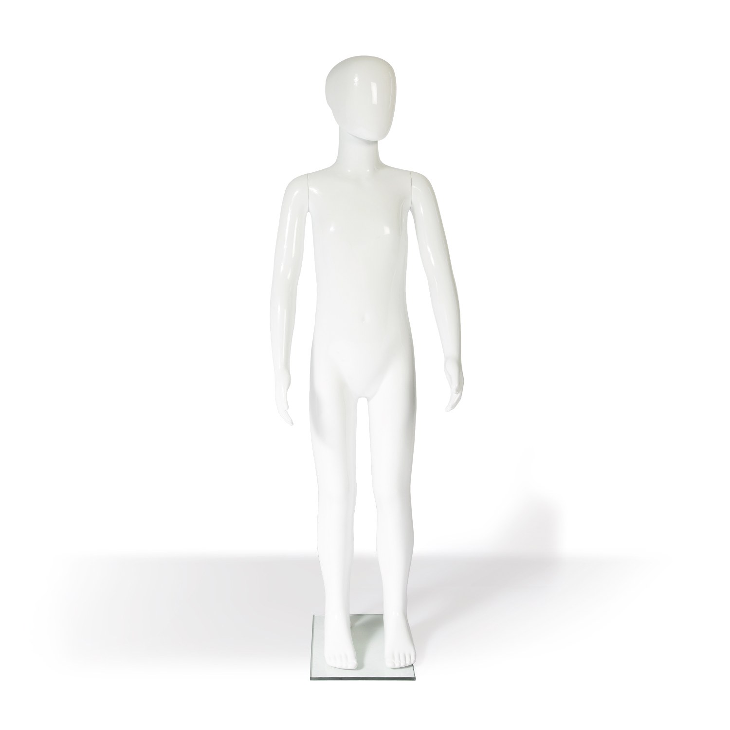 Schaufensterfigur Kind groß stehend weiß-glossy mieten in Berlin