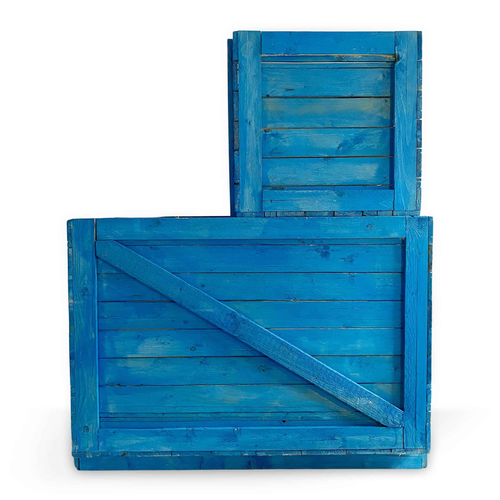 Holzkisten Blau mieten in Berlin bei unserem Team