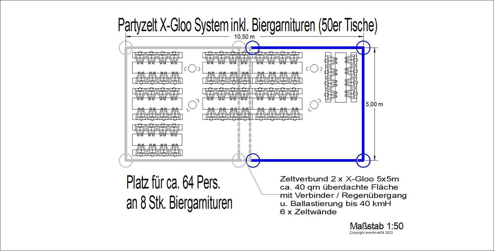 Partyzelt, Event Pavillon Zelte Sonnenschutz, X-Gloo Doms inkl. Aussta mieten – 2