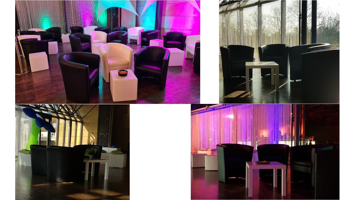 Loungemöbel Set, Cocktailstühle, Cocktailcouche, Loungetisch mieten in Neunkirchen am Sand