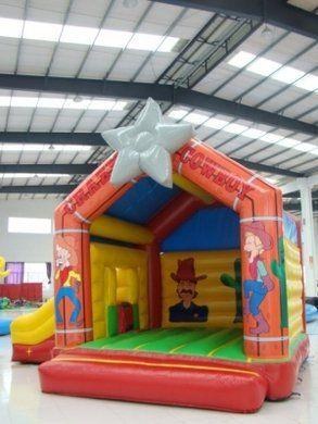 Hüpfburg "Cowboy" mit Rutsche und Dach 6m x 5m mieten in Leipzig