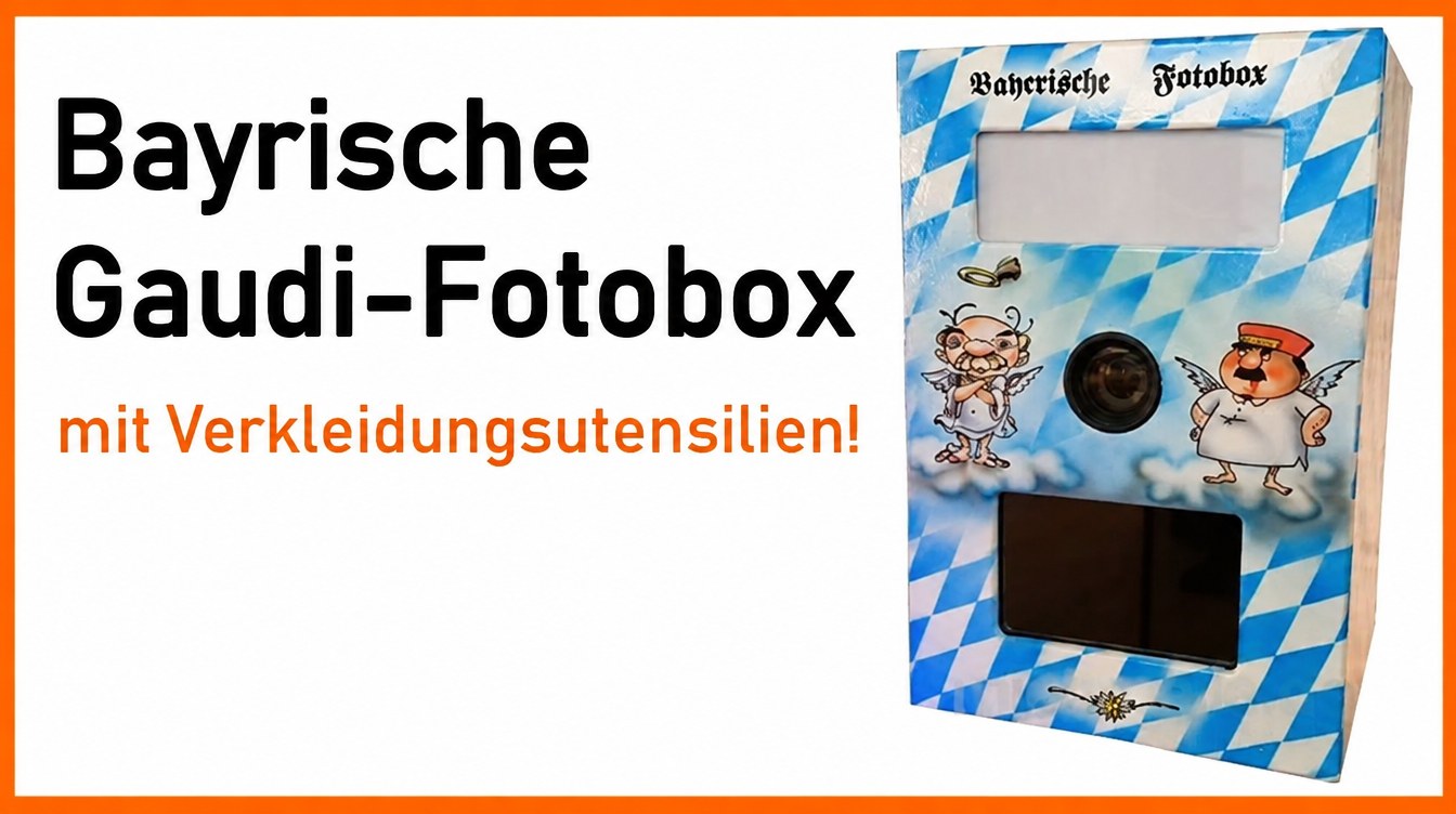 Bayrische Fotobox mit Verkleidungsutensilien mieten in Königsbrunn