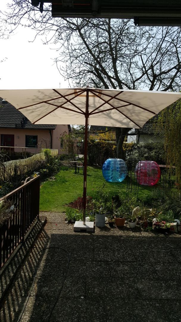 Sonnenschirm beige quadratisch 290x290cm - rund 300cm - rechteckig 300 mieten in Nürnberg – 3
