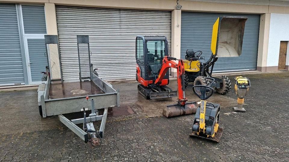 Minibagger Dumper Rüttelplatte,Stampfer mieten in Büttelborn