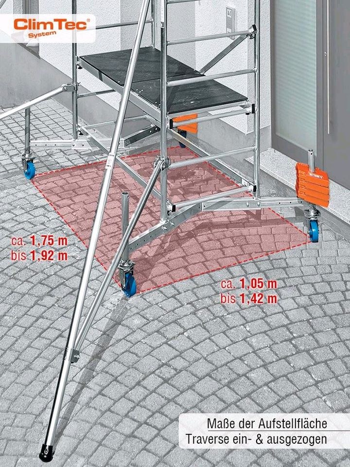 Gerüst Mobil AH 7,00 m Rollgerüst Fahrgerüst mieten in Büttelborn – 4