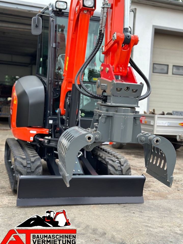 Minibagger 2,7t Greifer Sortiergreifer Anmieten mieten in Groß-Umstadt – 2