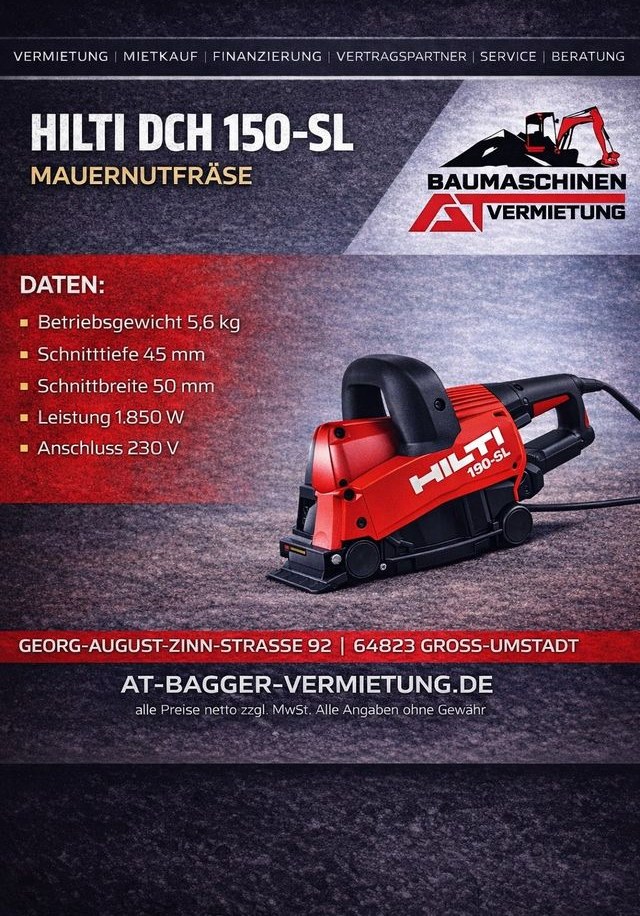 Schlitzfräse Hilti SCHLITZGERÄT DCH 150 SL mieten in Groß-Umstadt
