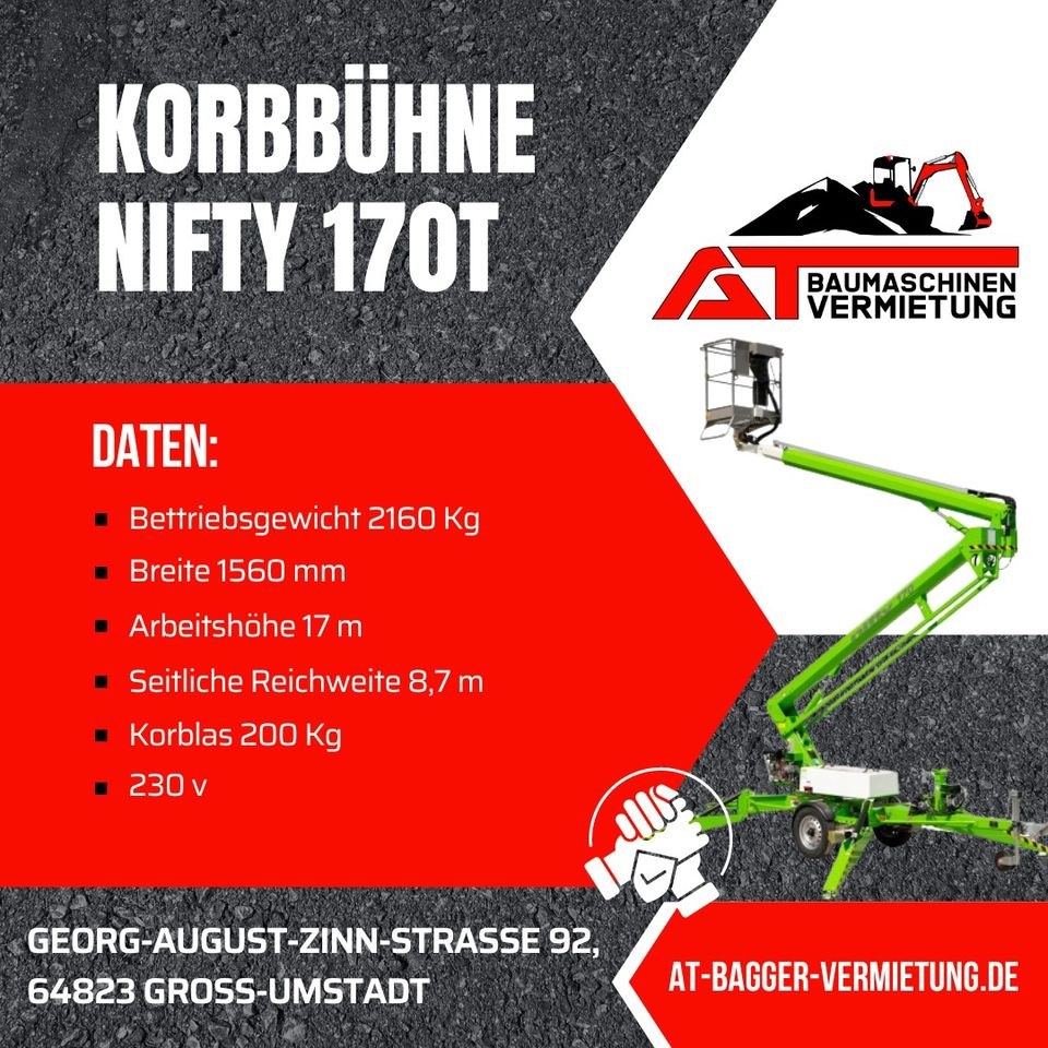 Arbeitsbühne 17m Korbbühne mieten bei AT Baumaschinen Vermietung