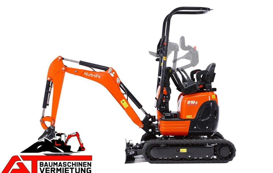 Mini Bagger U10 Minibagger mieten bei AT Baumaschinen Vermietung – 3