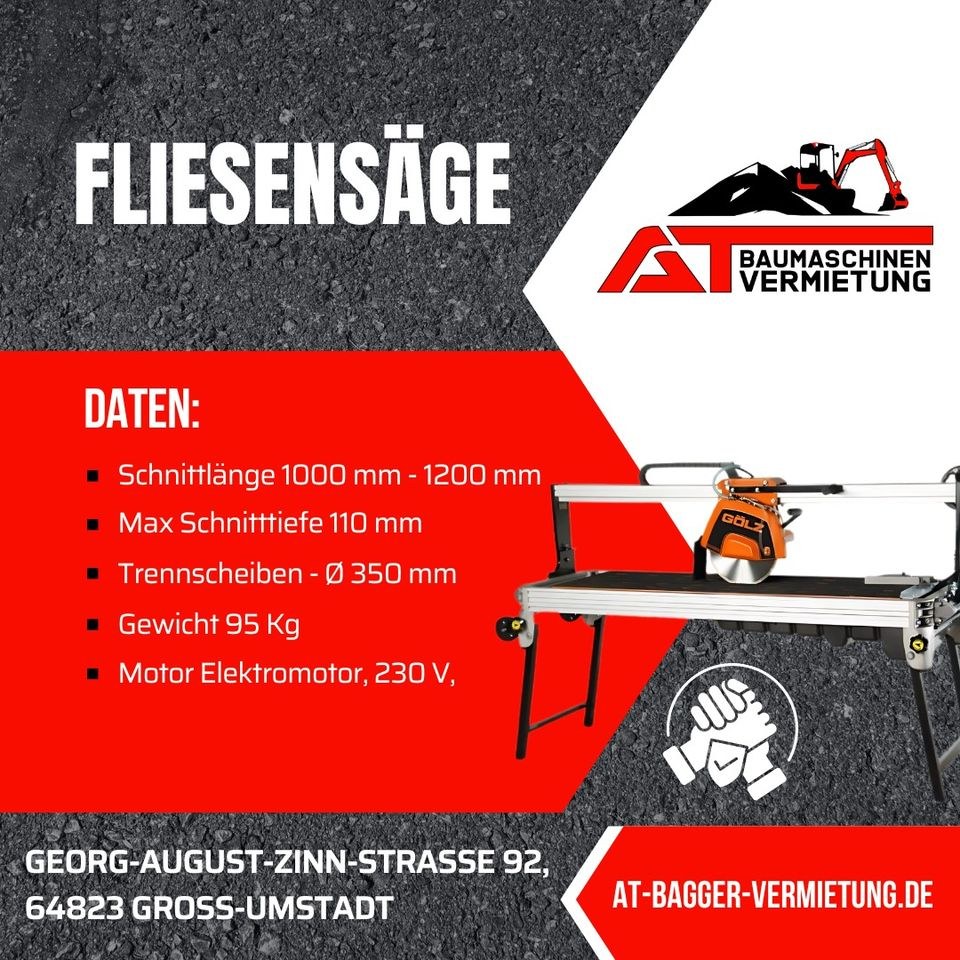 Fliesensäge Keramiksäge Steinsäge Fliesen mieten in Groß-Umstadt