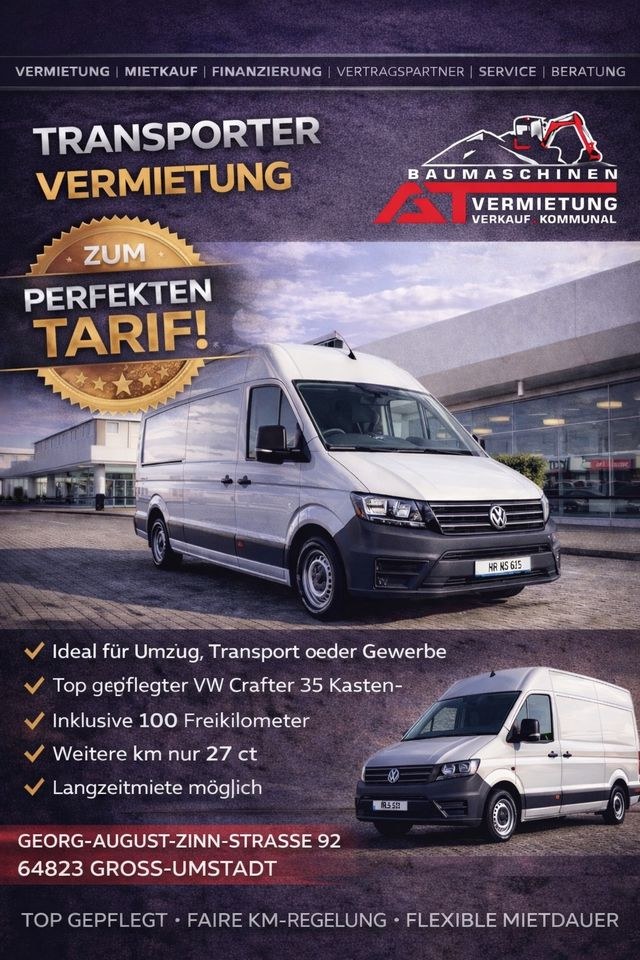 Crafter Sprinter,Katenwagen Lieferwagen mieten in Groß-Umstadt