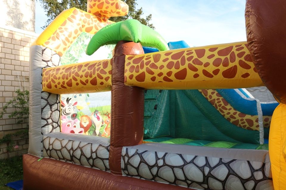 Hüpfburg Safari Tiere Rutsche N Kindergeburtstag mieten in Kaarst – 4