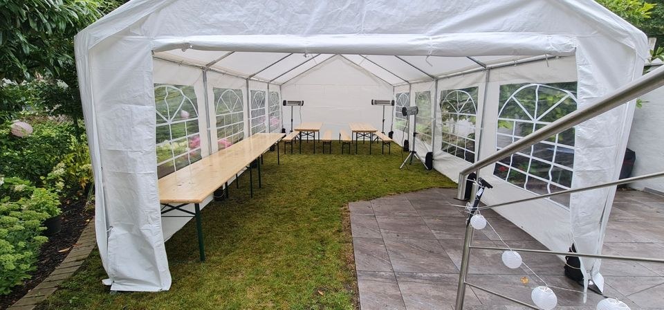 Professionelles Festzelt 4m x 8m N Partyzelt mieten bei Alex Events – 4