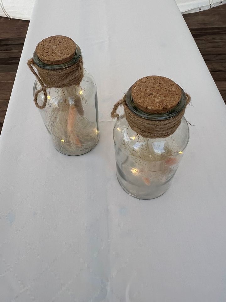 Beleuchtetes Dekoglas Trockenblumen N mieten bei Alex Events – 3