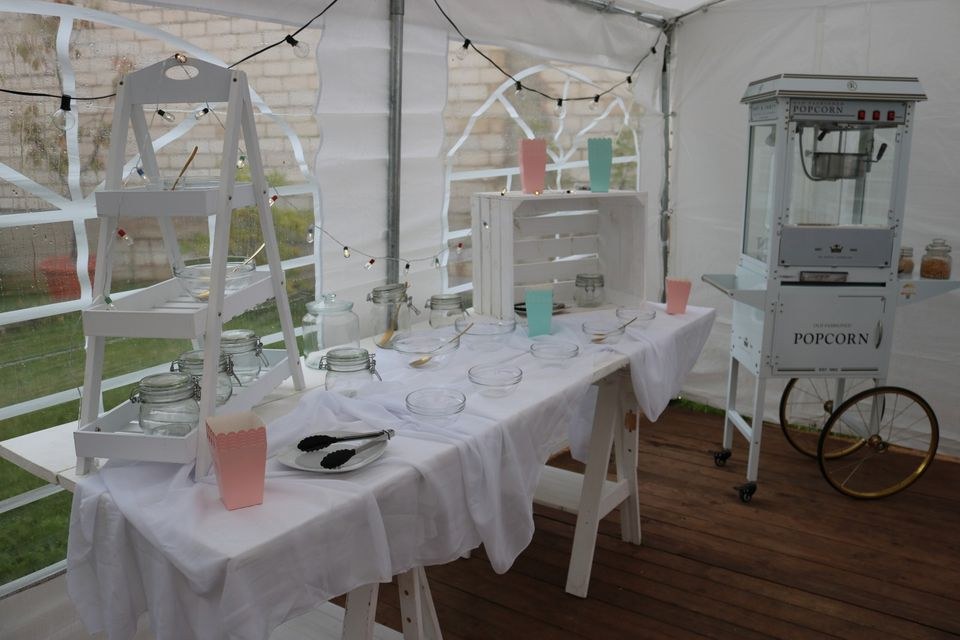 Popcornmaschine Wagen Weiß N Popcorn mieten bei Alex Events – 2