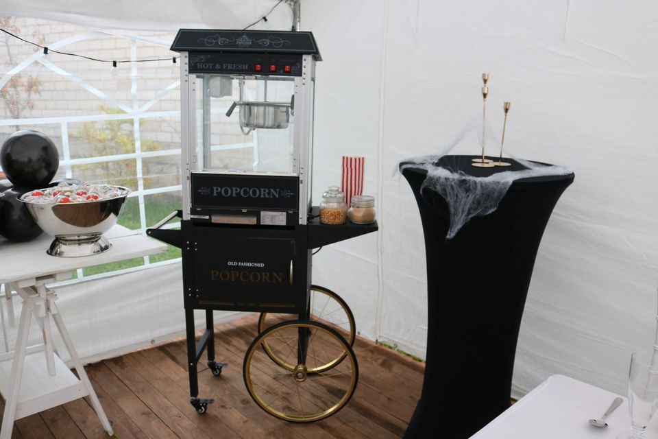 Popcornmaschine Wagen Schwarz N Popcorn mieten bei Alex Events – 3
