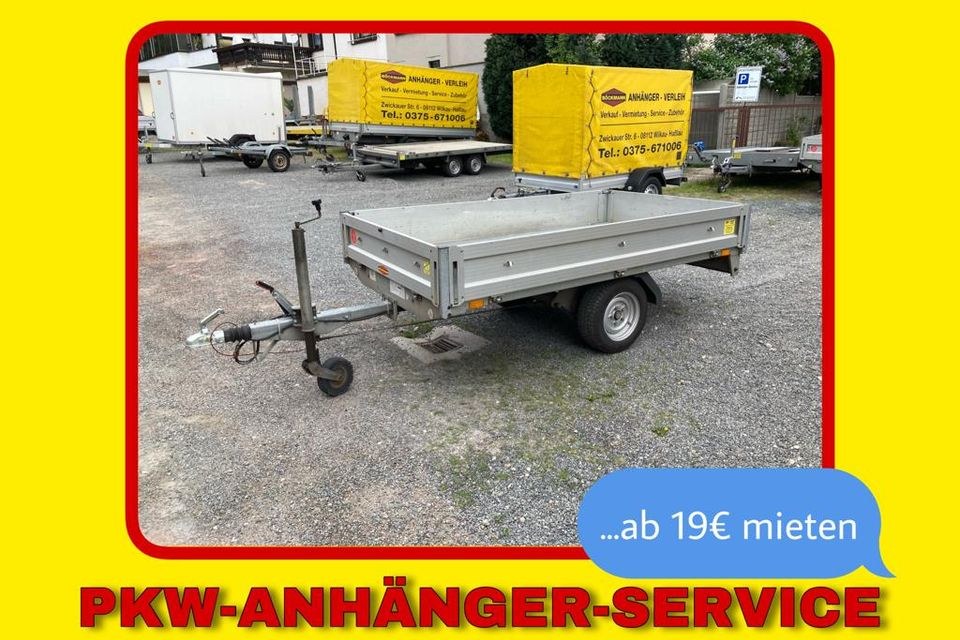 Hochlader Anhänger Nr.:20 2,56x1,40x0,30m 1350kg mieten