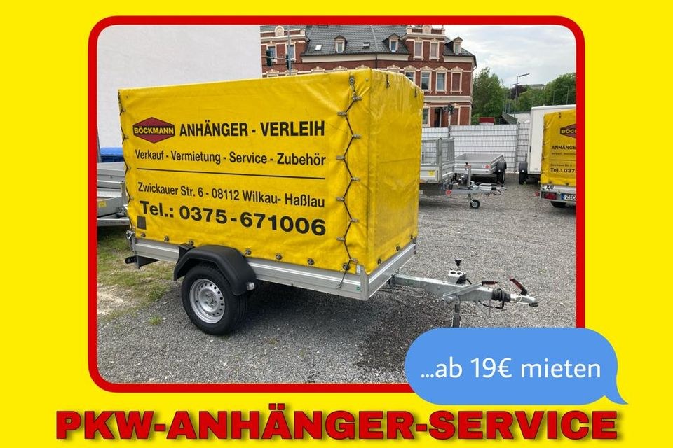 Planen Anhänger Nr.:24 2,50x1,30x1,55m 750kg mieten in Wilkau-Haßlau