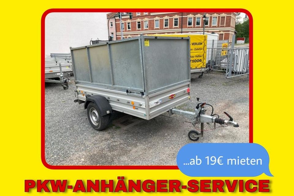 Tieflader Anhänger Nr.:5 2,50x1,30x1,55m 1350kg mieten