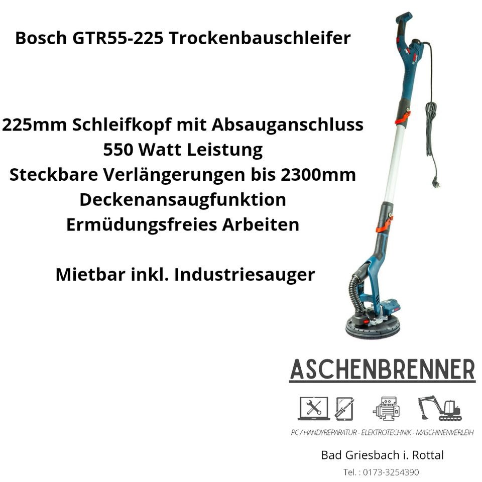 Trockenbauschleifer Deckenschleifer mieten in Bad Griesbach im Rottal