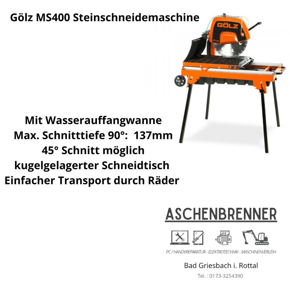 Steinschneidmaschine Pflasterschneider Gölz mieten