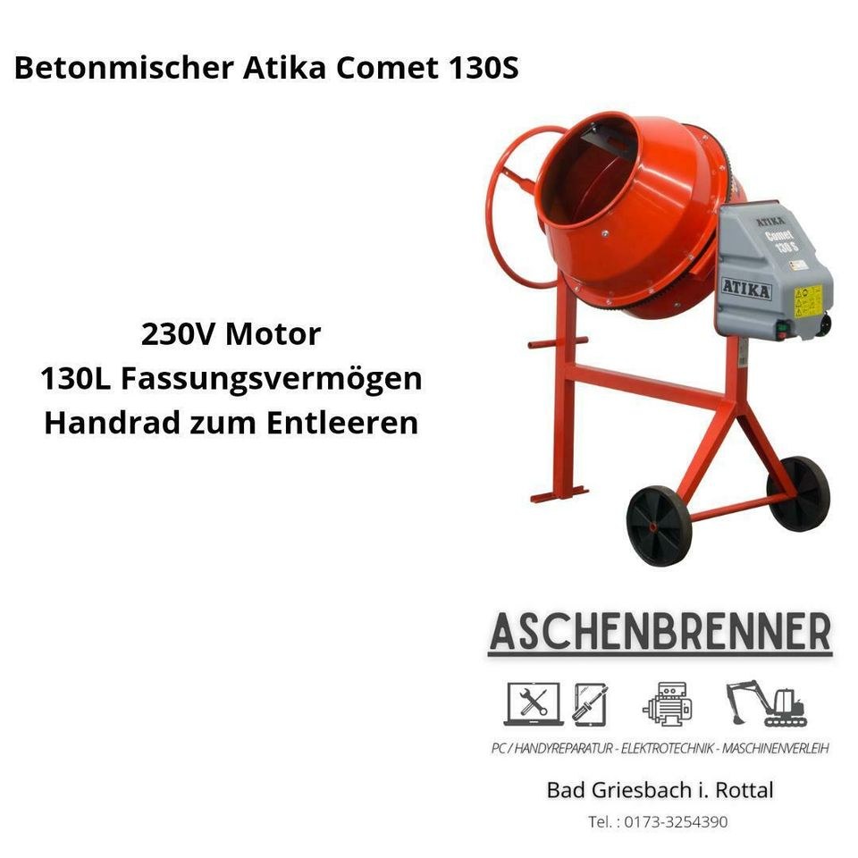 Betonmischer Betonmischmaschine mieten in Bad Griesbach im Rottal