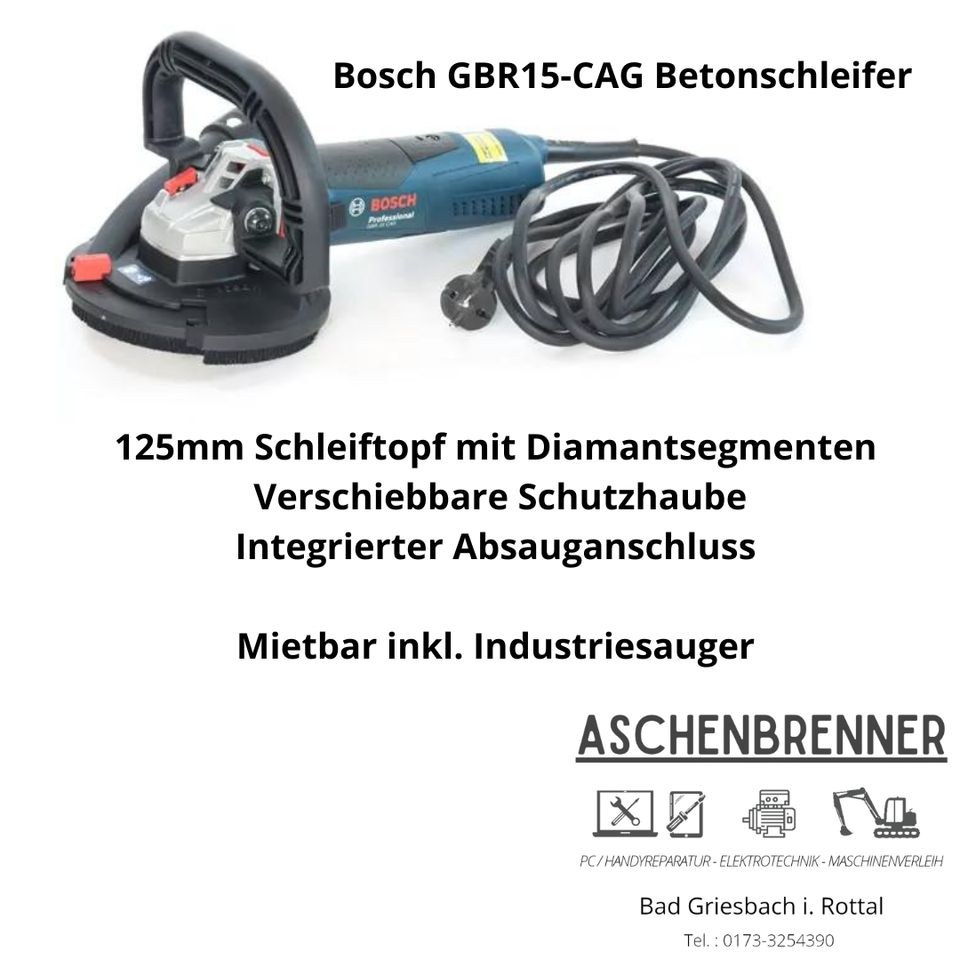 Betonschleifer Estrichfräse Sanierungsfräse mieten