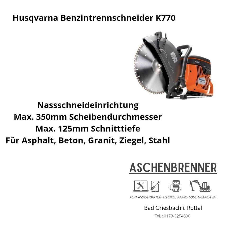 Trennjäger Motorflex Steintrennmaschine mieten