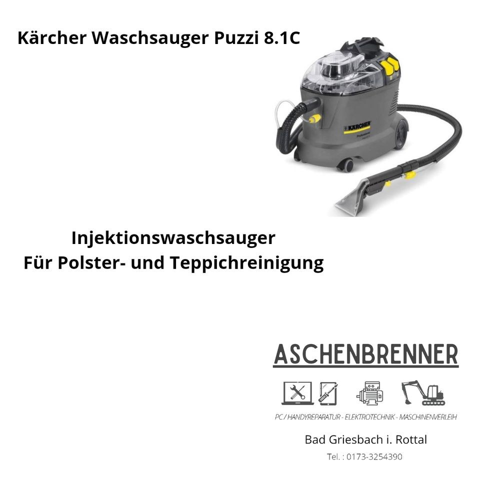 Waschsauger Polsterreiniger Teppichreiniger mieten