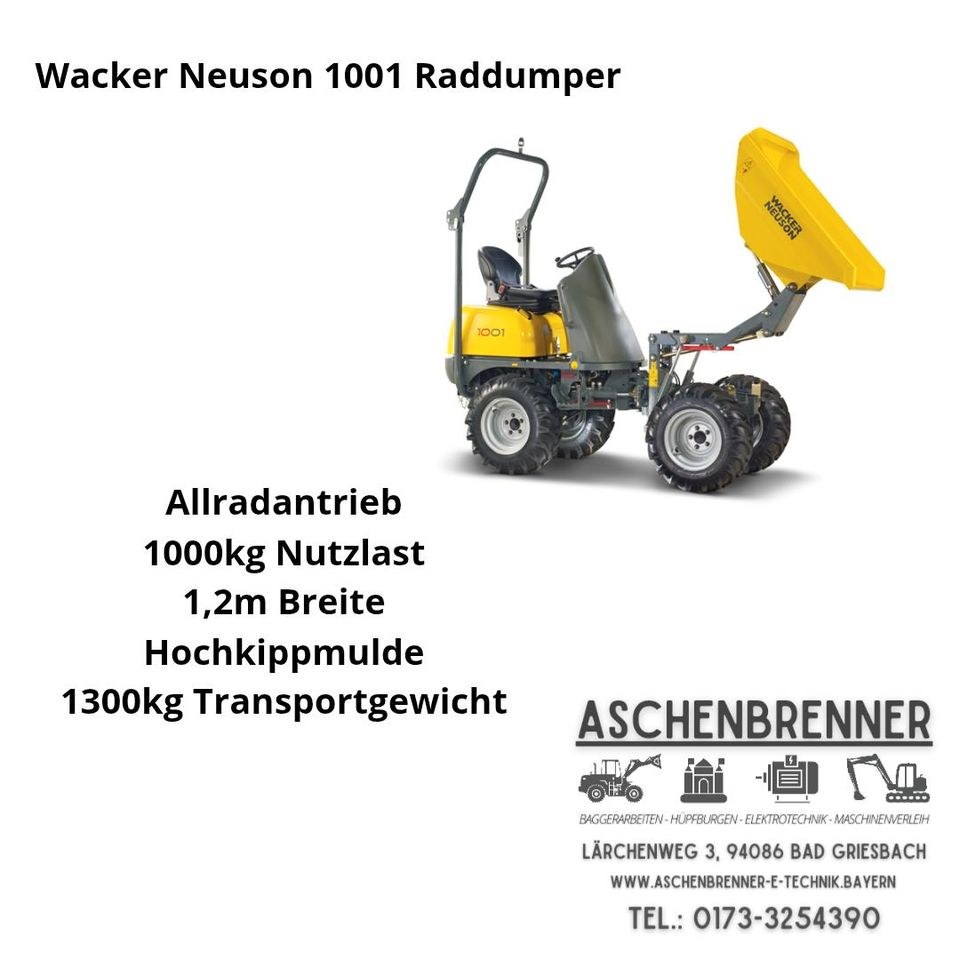 Raddumper Dumper mieten in Bad Griesbach im Rottal