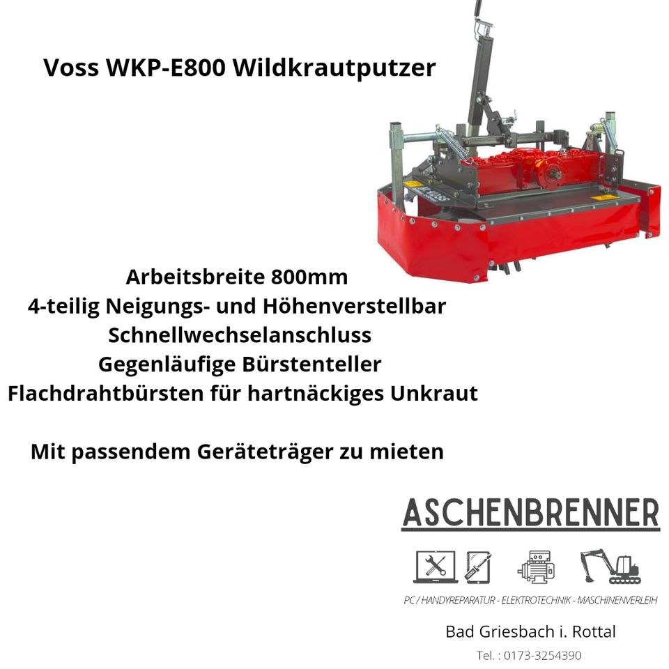 Umkehrfräse Wildkrautbürste Schleglmulcher mieten – 4