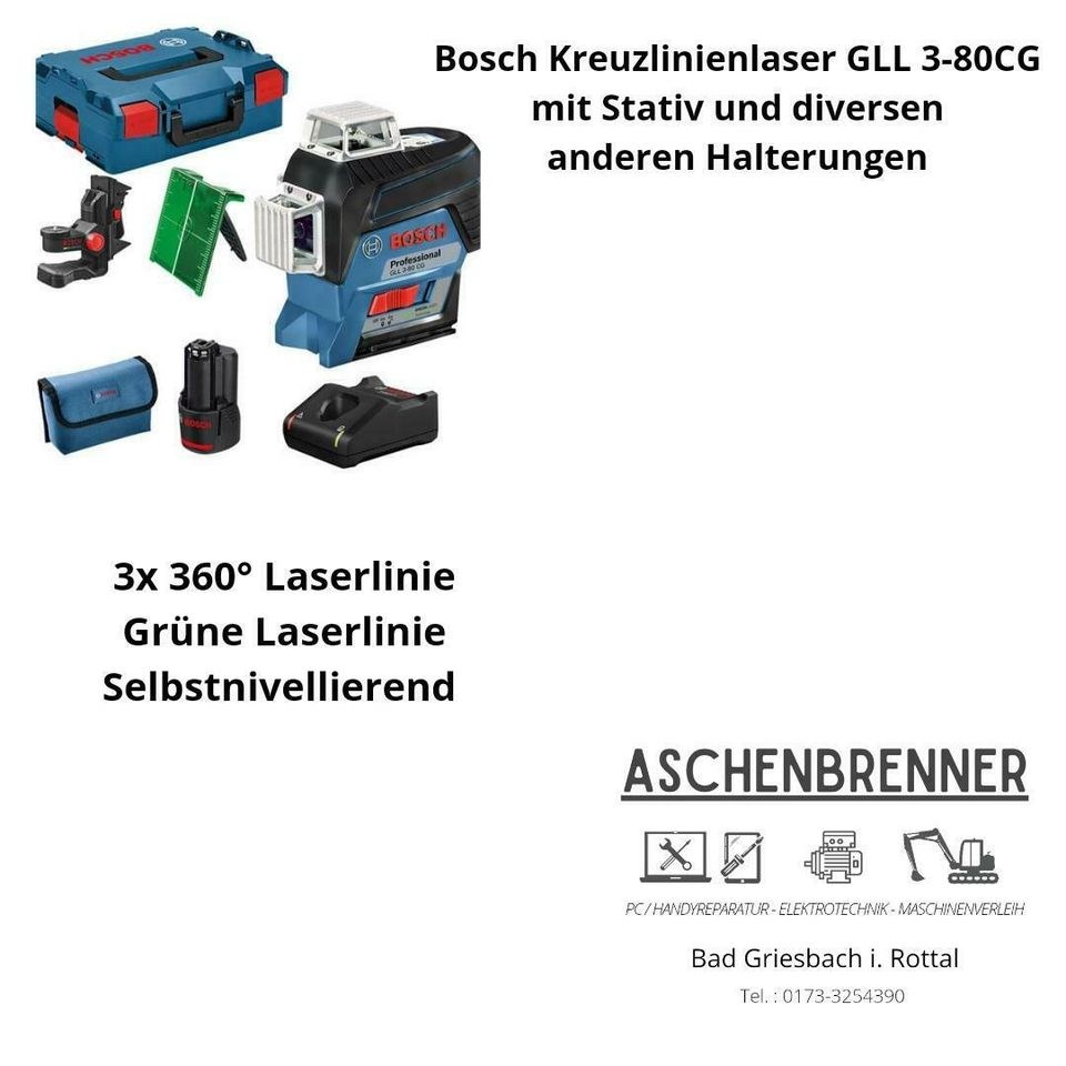 Kreuzlinienlaser Fliesenlaser Trockenbaulaser mieten