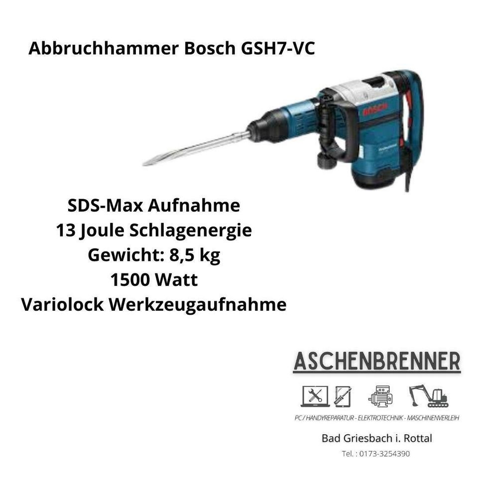 Abbruchhammer Stemmhammer Boschhammer mieten