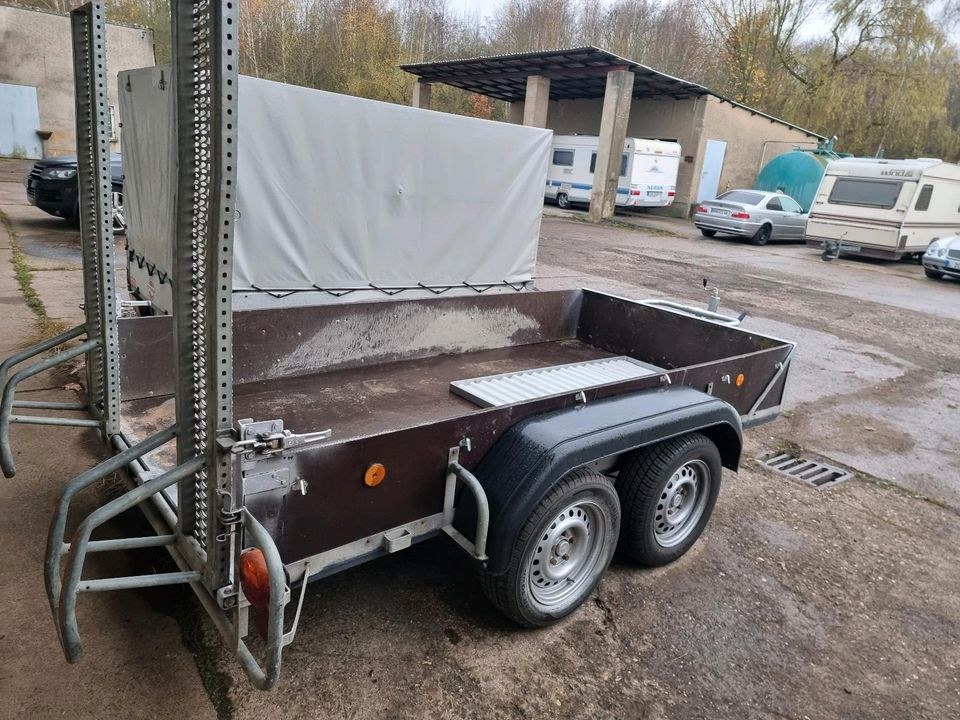 Anhänger Minibagger 1,4t Auffahrrampen Transport mieten in Borna