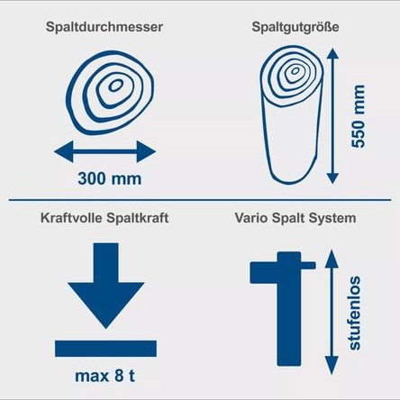 Holzspalter 230v Strom Brennholz spalter 8 t mieten bei BB-Rent – 3
